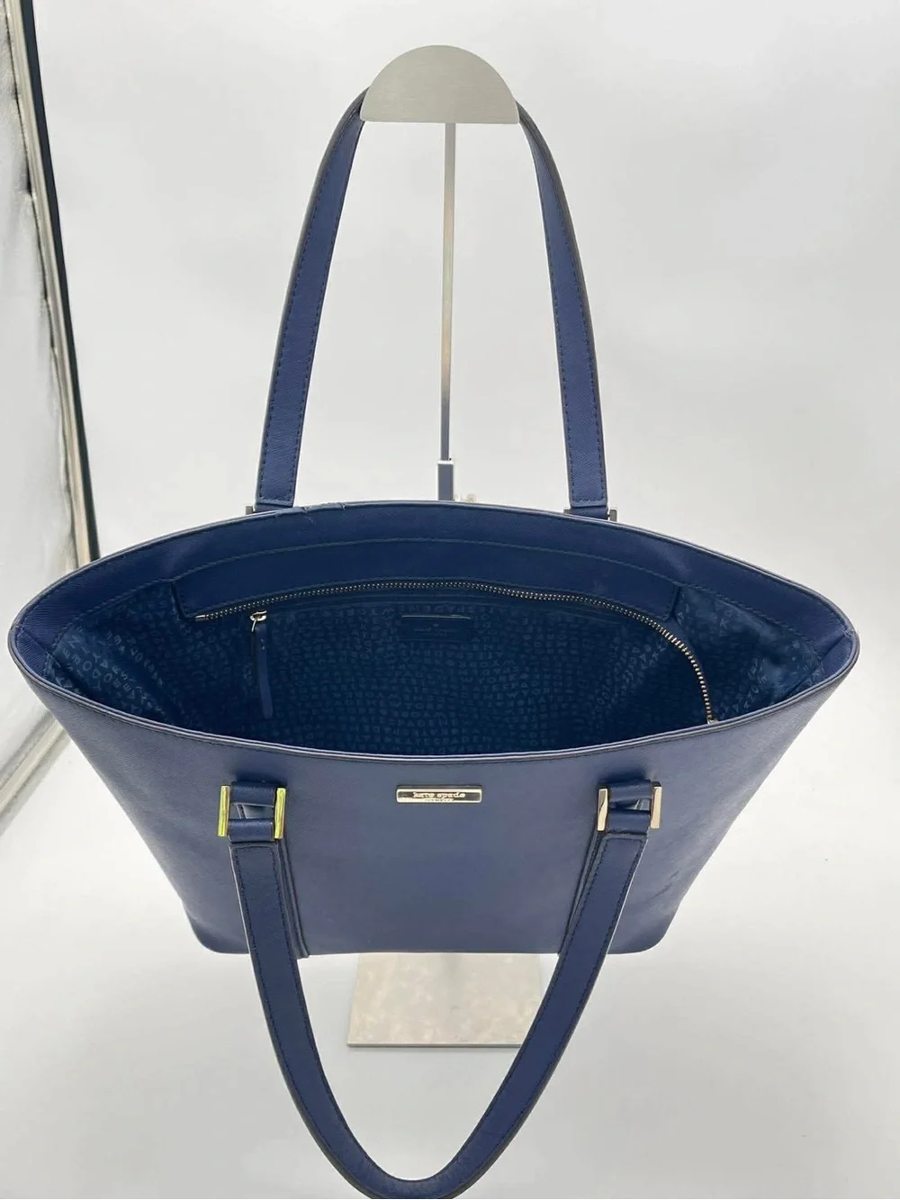 Kate Spade Navy Saffiano Leather Tote Bag